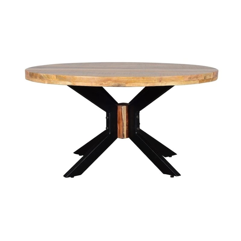 ROOT Natural Mango Wood Round Coffee Table - 35