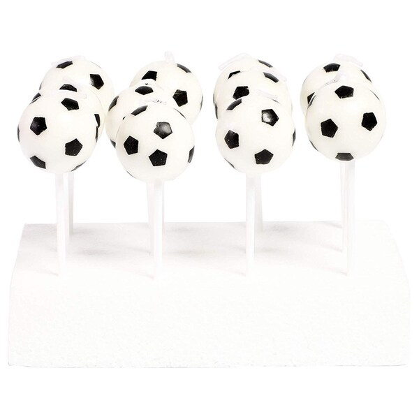 Home Decor Blue Panda Black White Soccer Shaped Birthday Candles 24 Pack Home Dccbjagdalpur Com