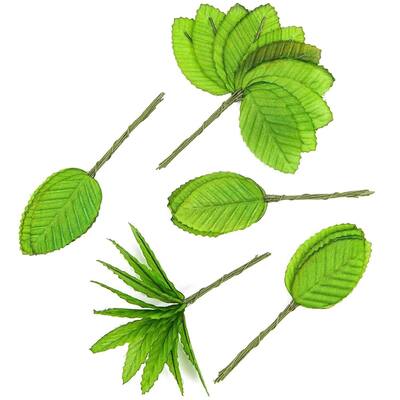 200x Artificial Silk Fake Leaves for Wreath Décor Wedding Birthday Baby Shower