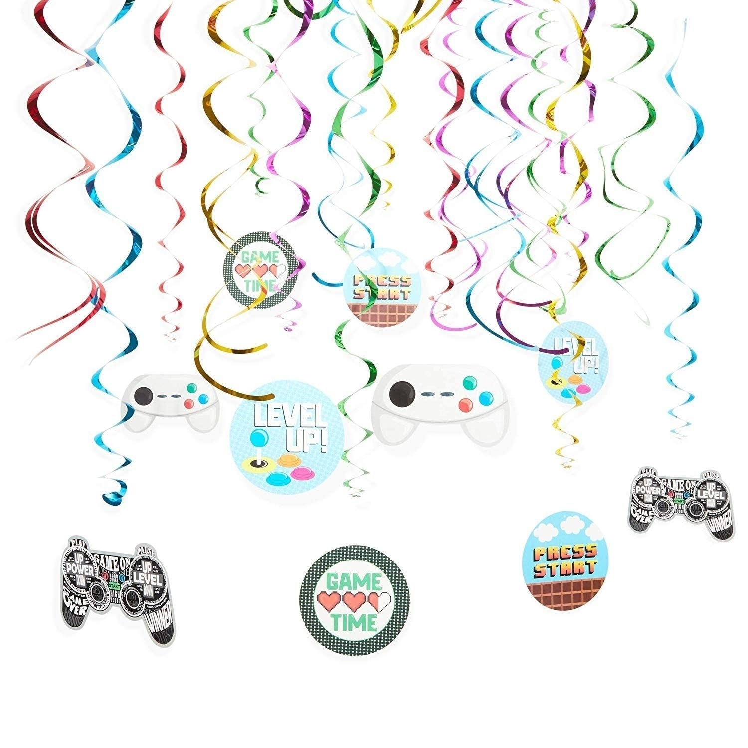 30x Video Game Hanging Swirl Spiral Decorations for Ceiling for Kids  Birthday 5 - Bed Bath & Beyond - 31065994