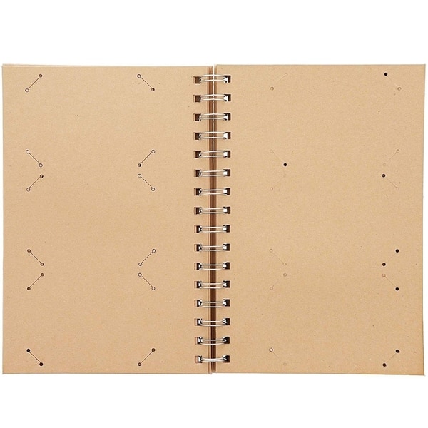 2 Packs Kraft Paper Desk Calendar Flip Photo Album Desktop Display for