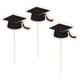 200pcs Graduation Cap Cupcake Toppers Cocktail Picks For Graduation 