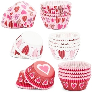 450x Valentine's Day Paper Cupcake Liners Baking Cups Wrappers for Muffins