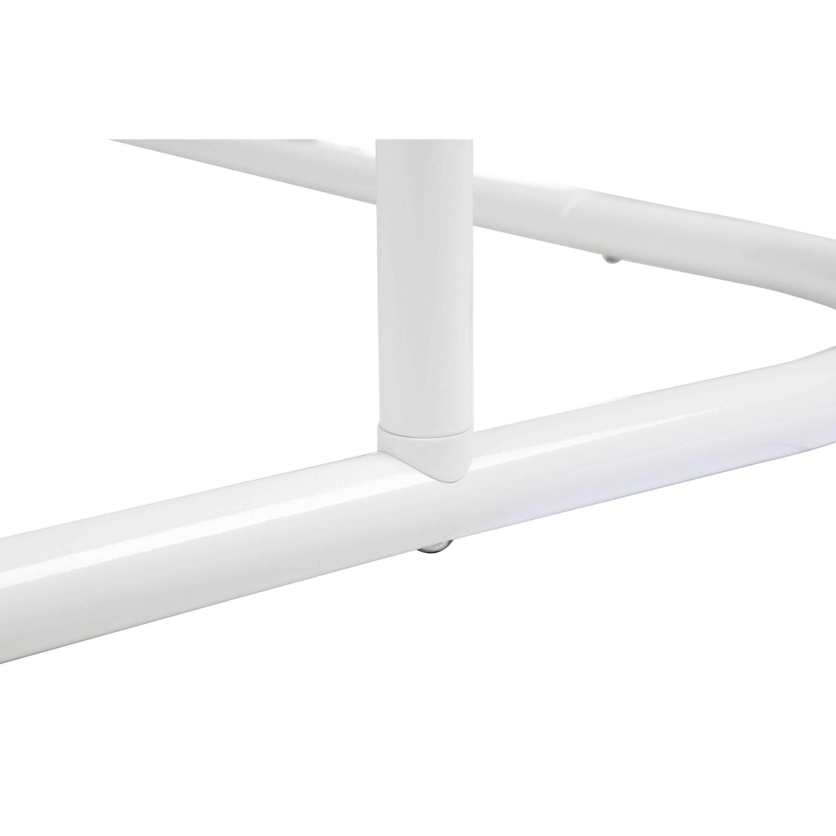Utopia Alley Hoop Shower Rod for Clawfoot Tub, White Bed Bath