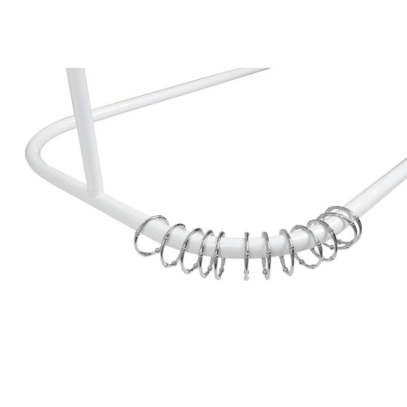 Utopia Alley Hoop Shower Rod for Clawfoot Tub, White