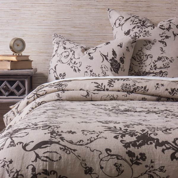 Cottage Home Le Poet Duvet Cover Charcoal Brown Set. Opens flyout.