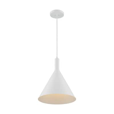 Lightcap 1-Light Large Pendant Fixture - Matte White Finish - Matte White - Matte White