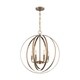 preview thumbnail 3 of 1, Pendleton 6-Light Pendant Fixture - Burnished Brass Finish - Burnished Brass - Burnished Brass