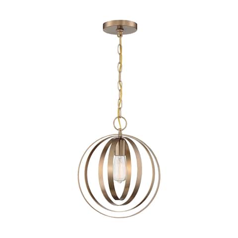 Pendleton 1-Light Pendant Fixture - Burnished Brass Finish - Burnished Brass - Burnished Brass