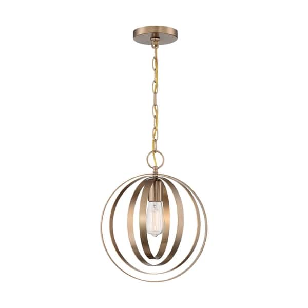 slide 2 of 2, Pendleton 1-Light Pendant Fixture - Burnished Brass Finish - Burnished Brass - Burnished Brass