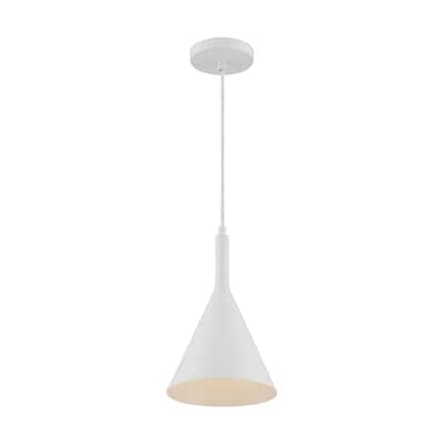 Lightcap 1-Light Small Pendant Fixture - Matte White Finish - Matte White - Matte White