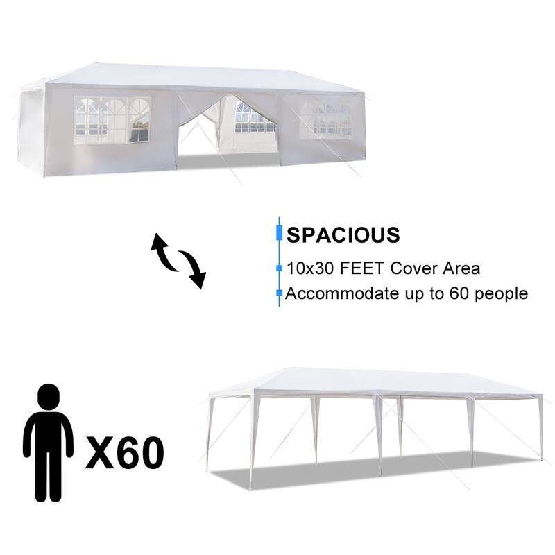 3 x 9m Outdoor Waterproof Tent with Spiral Tubes Canopy Tent