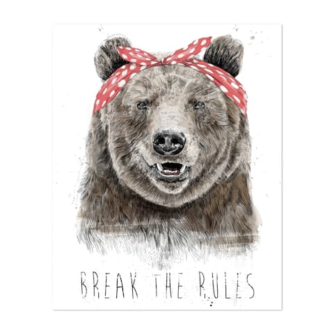 Animals Bandana Bear Funny Humor Nature Unframed Wall Art Print/Poster