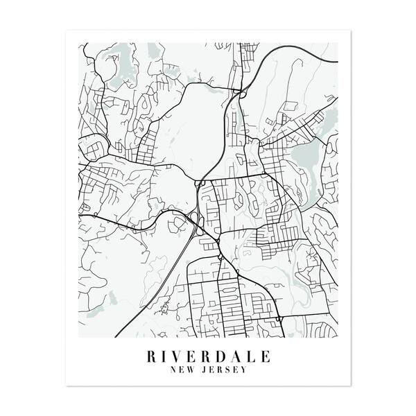 Riverdale New Jersey Color Map Maps Unframed Wall Art Print Poster Overstock 31085958