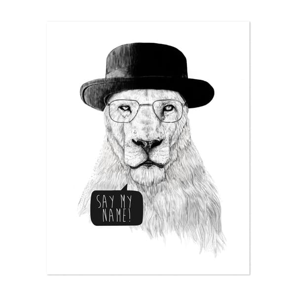 slide 1 of 2, Animals Funny Humor Lion Pop Culture Unframed Wall Art Print/Poster