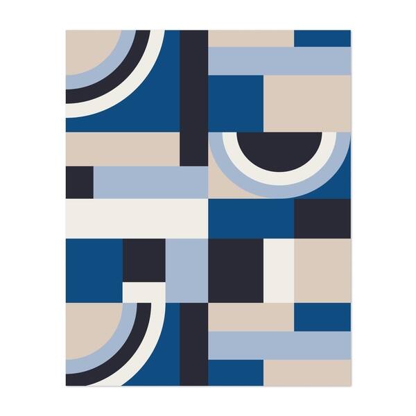 Italy Blocks Classic Blue Unframed Wall Art Print/Poster - Overstock ...
