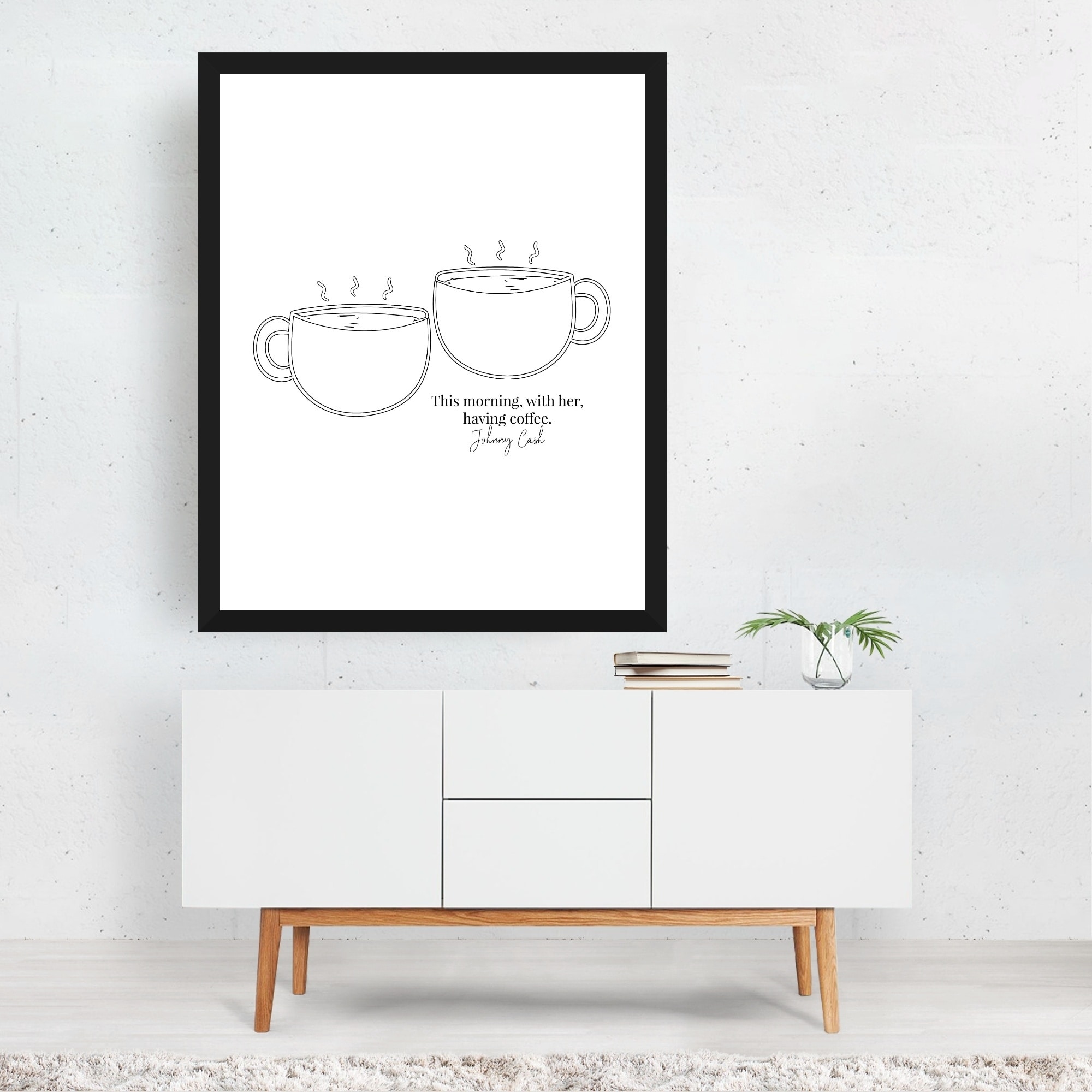 Shop Coffee Food Drink Johnny Cash Minimal Framed Wall Art Print Overstock 31086497