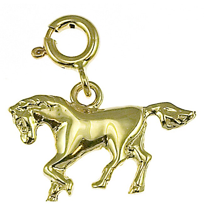 14k Yellow Gold Pony Charm