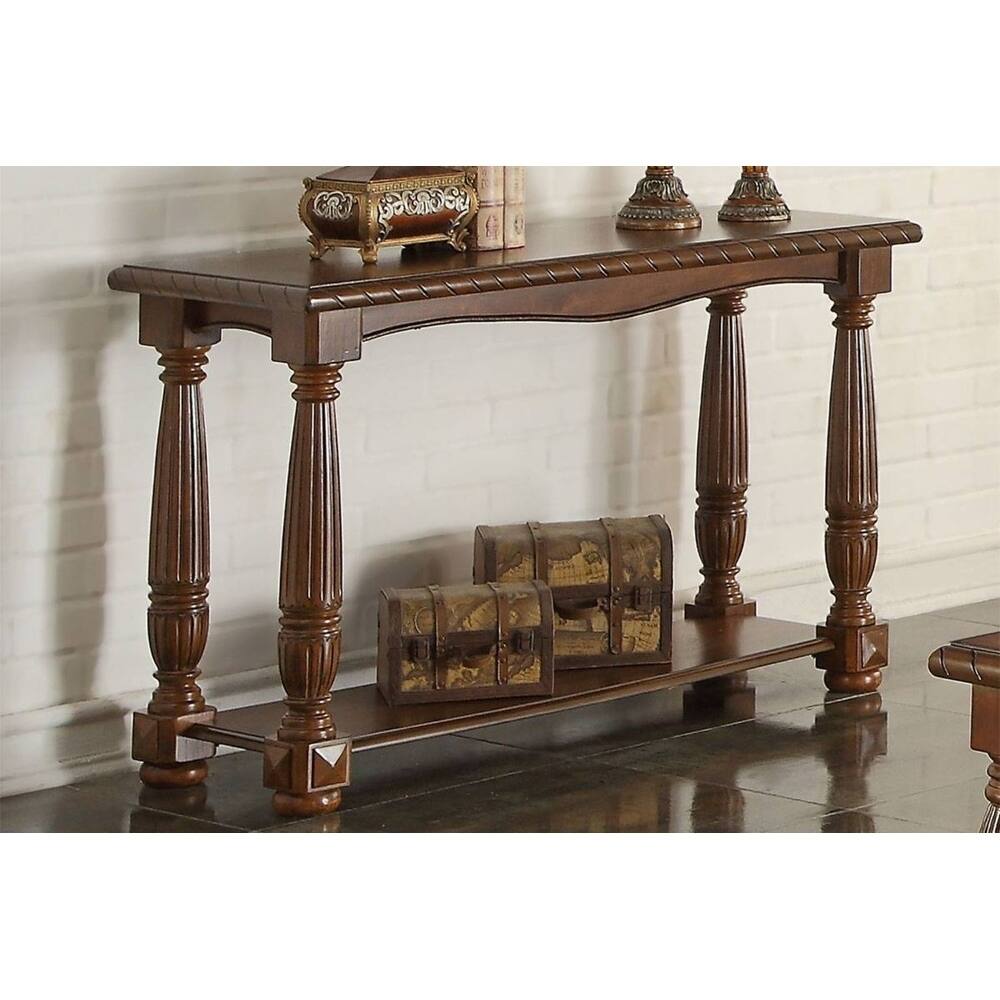 Console Table With Display Shelf
