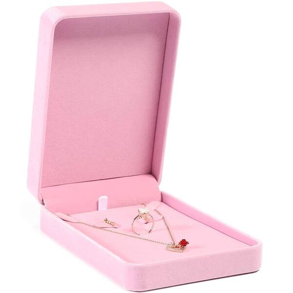 White Faux Leather Stud Earring Box Display Jewelry Gift Box Classic Style