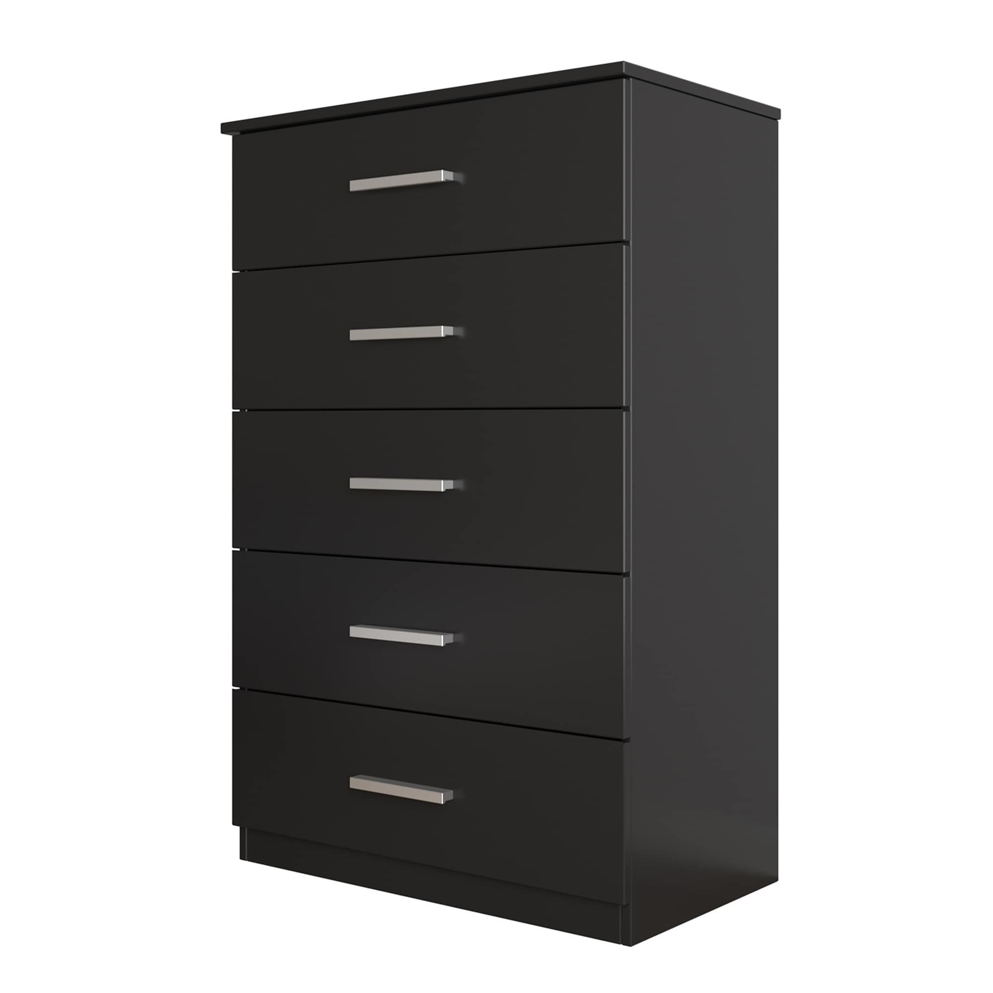 5 dresser drawer black
