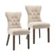 preview thumbnail 9 of 12, Porthos Home Gerson Set of 2 Modern Dining Chairs, Fabric Upholstery Oatmeal