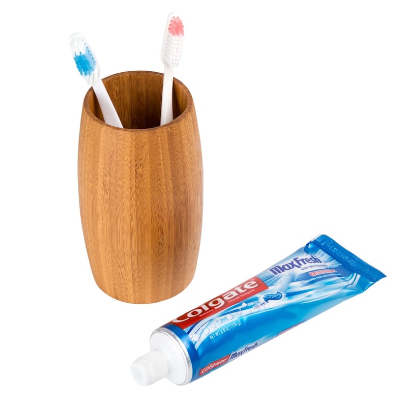 Creative Home Bamboo Barrel Shaped Tumbler - Brown