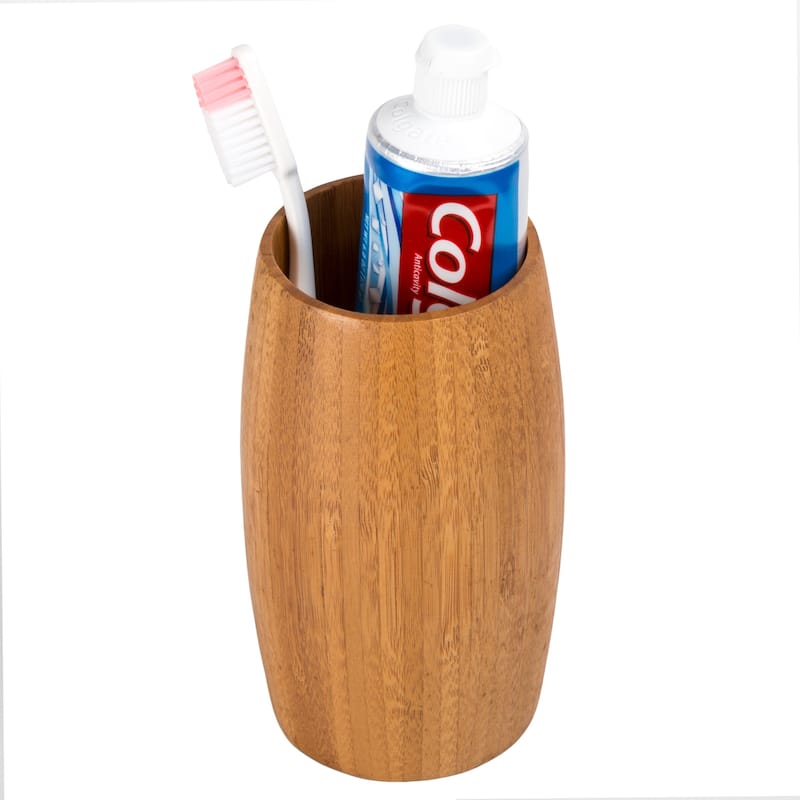 Creative Home Bamboo Barrel Shaped Tumbler - Brown