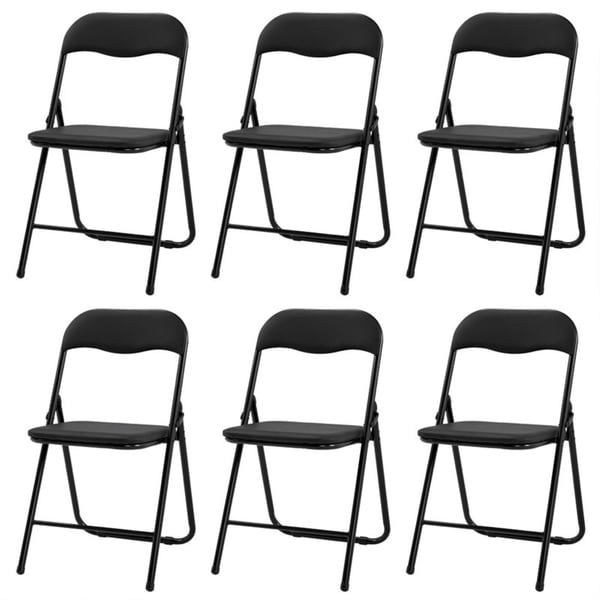 PVC Leather Folding Chair for Home Office Party (Set of 4/6). Opens flyout.