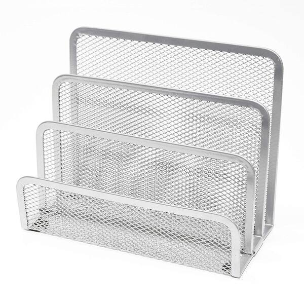 Shop 2 Pack Small Metal Mesh Desk Mail Letter Sorter File Organizer Set For Home Office School Desktop 6 8x3 4x5 5inch Silver Overstock 31087767