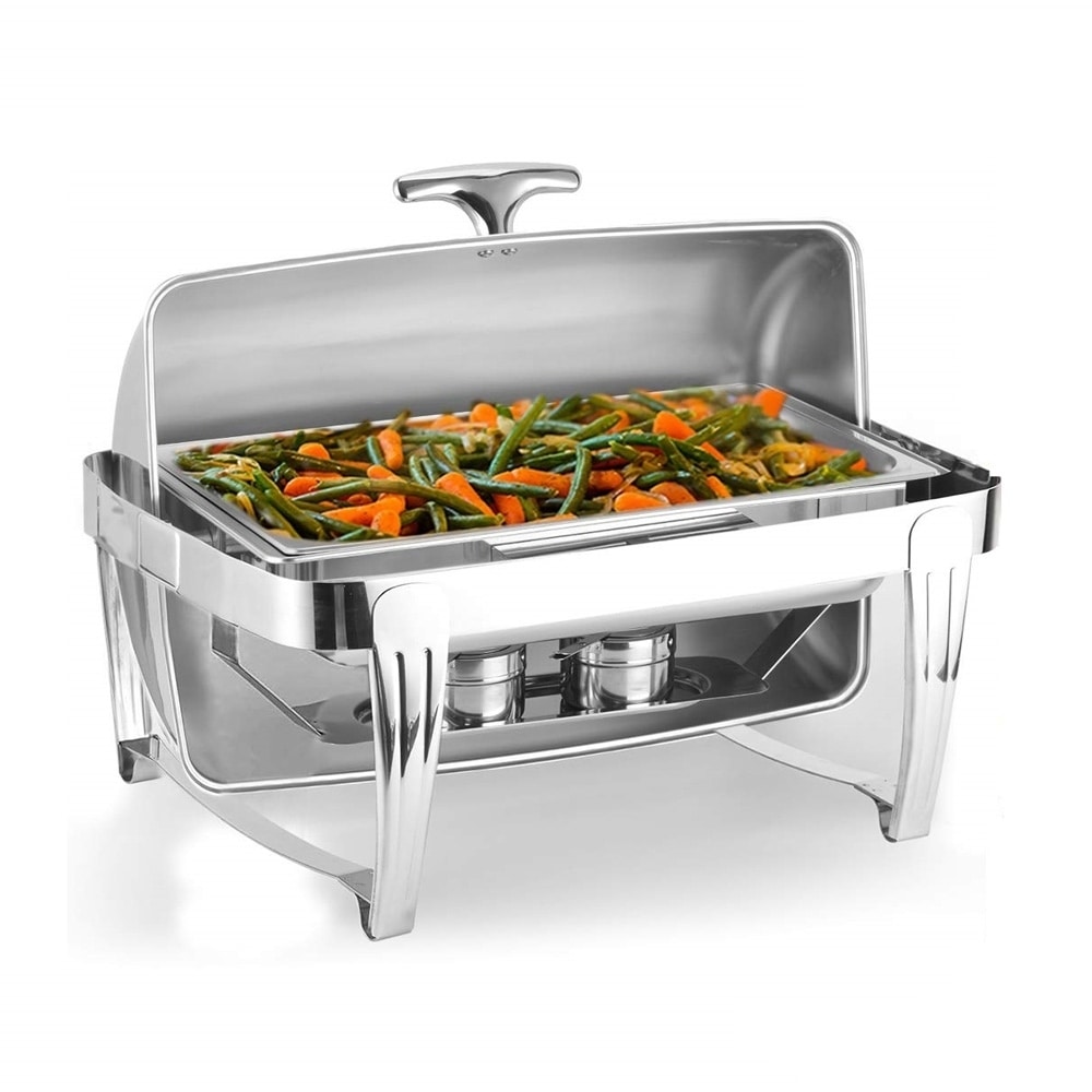 BESTONZON Stainless Steel Fuel Holder Chafer for Buffets and Catering Events Silver