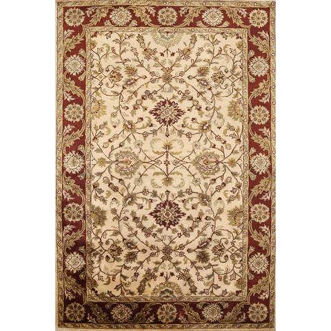 Floral Traditional Agra Oriental Home Decor Area Rug Hand-tufted - 5'3" x 8'3"