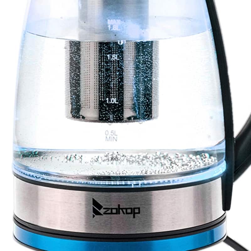 1500W Electric Kettle with SpeedBoil Tech, 1.8 Liter Cordless with LED Light