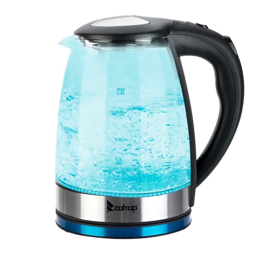 1500W Electric Kettle with SpeedBoil Tech, 1.8 Liter Cordless with LED Light