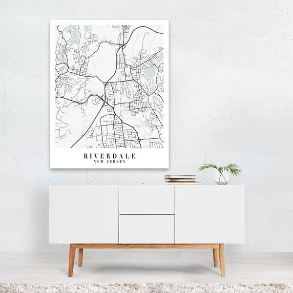 Riverdale New Jersey Color Map Maps Canvas Wall Art Print Overstock 31089830