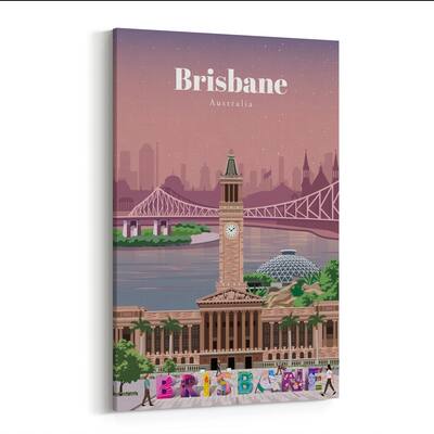 Brisbane Australia Architecture Canvas Wall Art Print