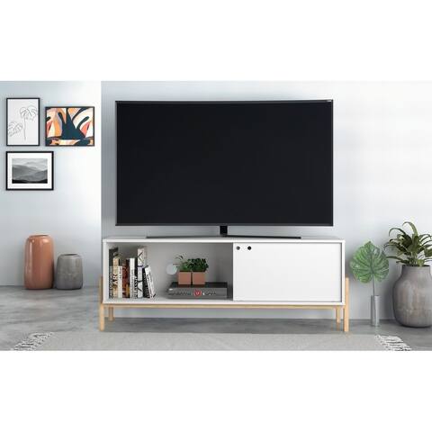 Bowery 55.12 TV Stand with 2 Shelves by Manhattan Comfort