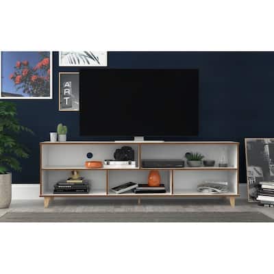 Manhattan Comfort Warren 70.87 Storae Media Cabinet Console