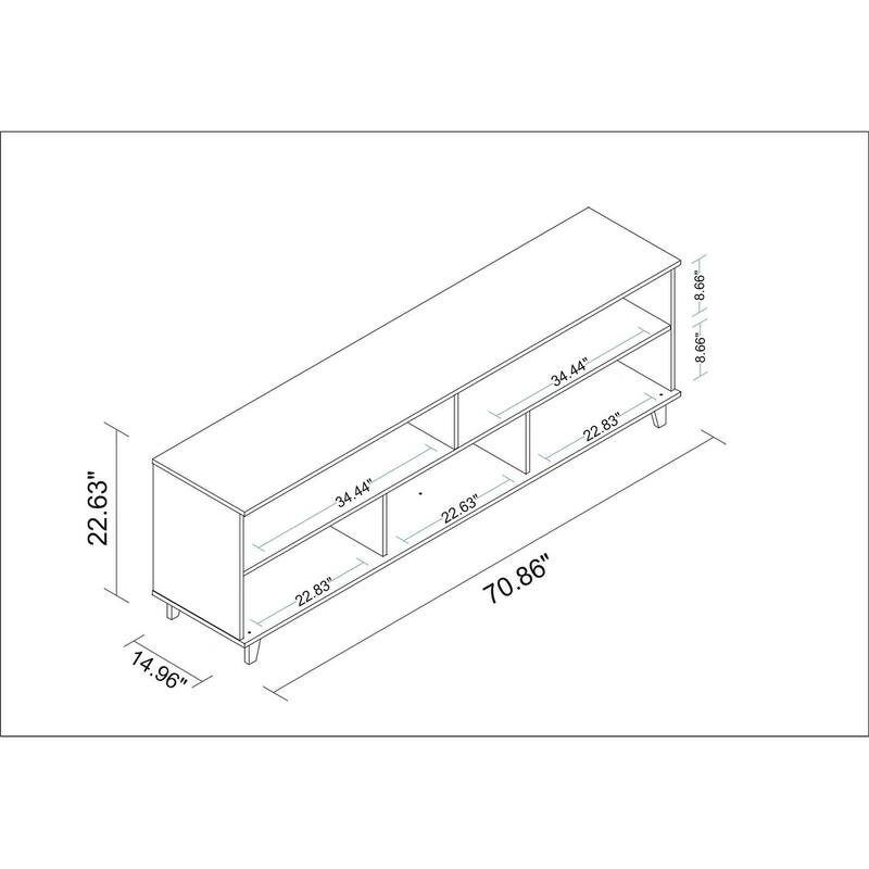 Manhattan Comfort Warren 70.87 Storae Media Cabinet Console