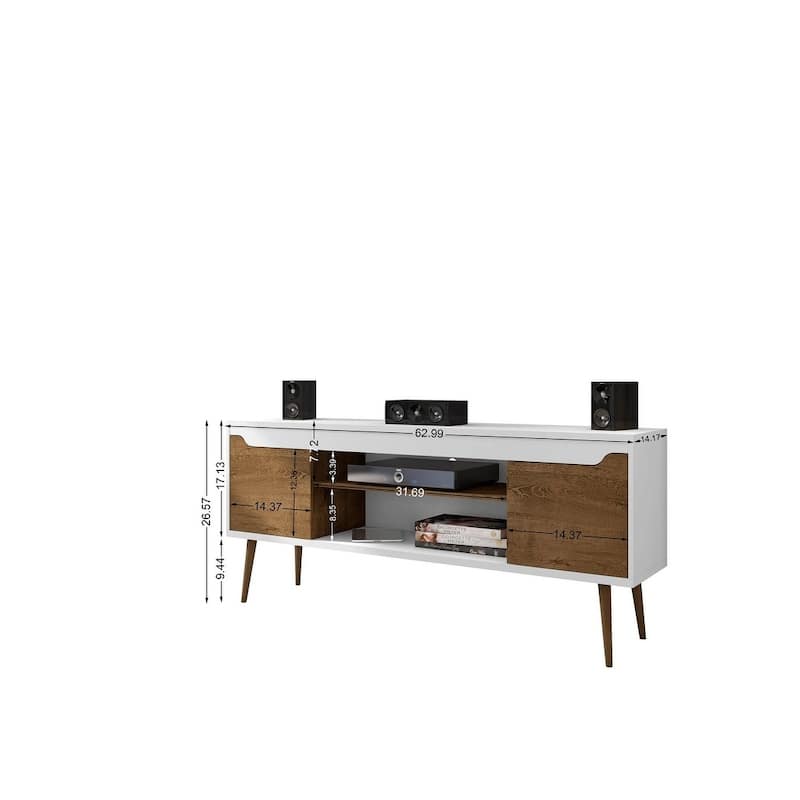 Manhattan Comfort Bradley 63 In. Storage Media Cabinet Console
