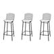preview thumbnail 18 of 49, Madeline 41.73" Contemporary Metal Barstool Set of 3 By Manhattan Comfort Black and White