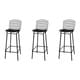 preview thumbnail 11 of 49, Madeline 41.73" Contemporary Metal Barstool Set of 3 By Manhattan Comfort Black