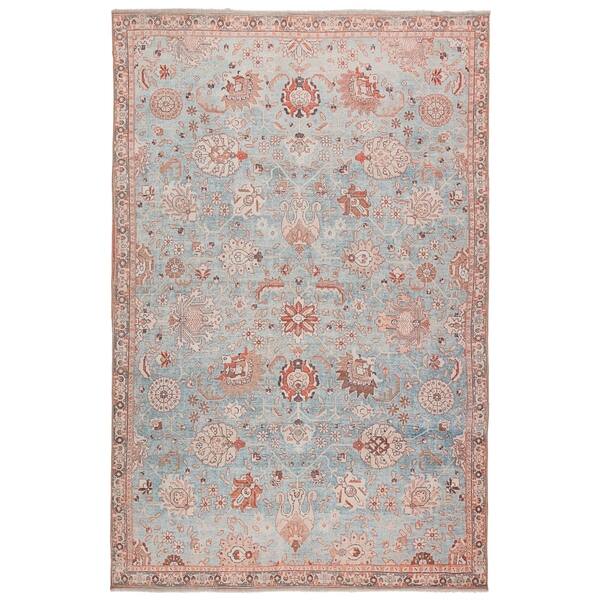 The Curated Nomad Turnsworth Printed Oriental Blue/ Orange Cotton Mix