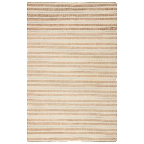 The Gray Barn Muir Meadows Natural Striped Tan and Ivory Area Rug