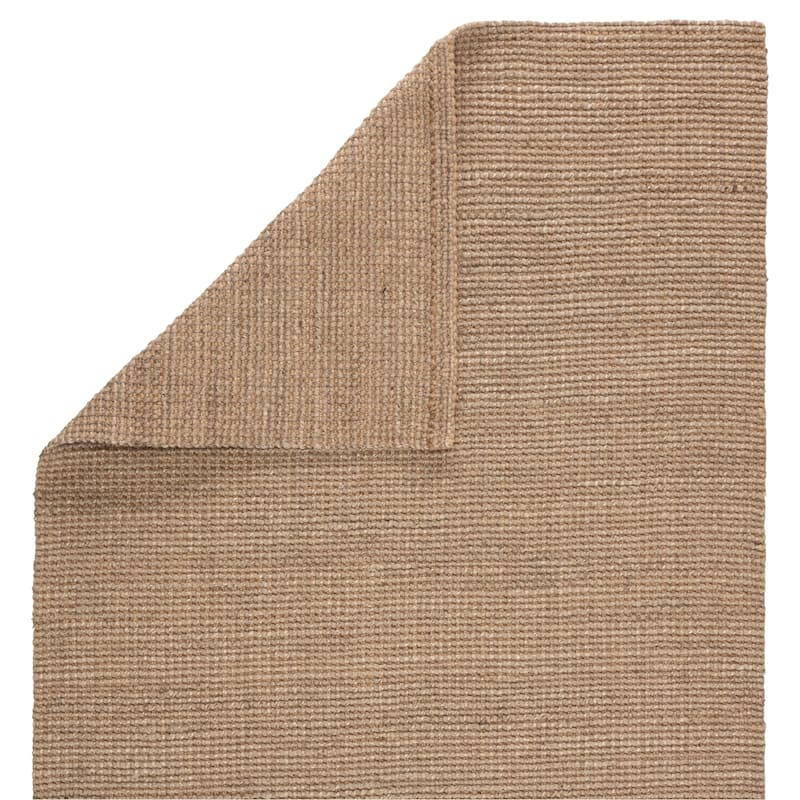 Porch & Den Beardsley Solid Tan and Taupe Jute/ Wool Area Rug