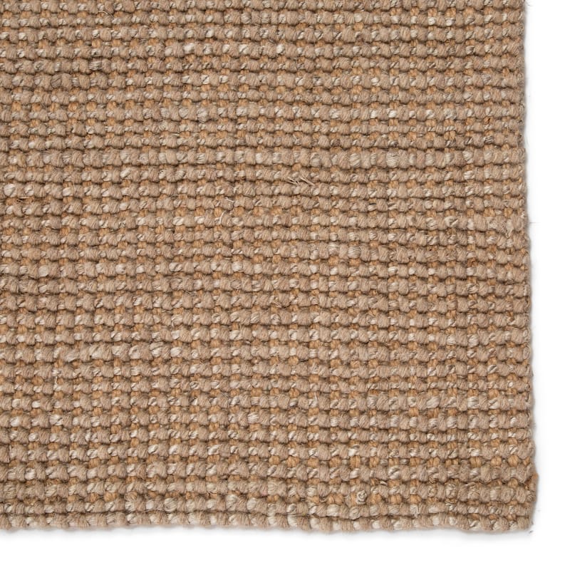 Porch & Den Beardsley Solid Tan and Taupe Jute/ Wool Area Rug