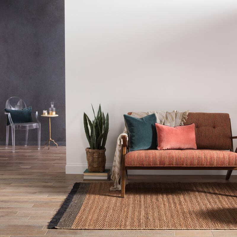 The Curated Nomad Oakhurst Natural Border Jute Area Rug
