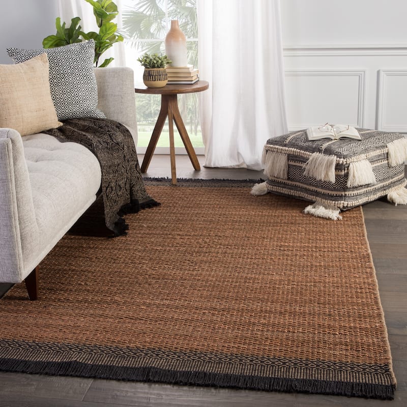 The Curated Nomad Oakhurst Natural Border Jute Area Rug