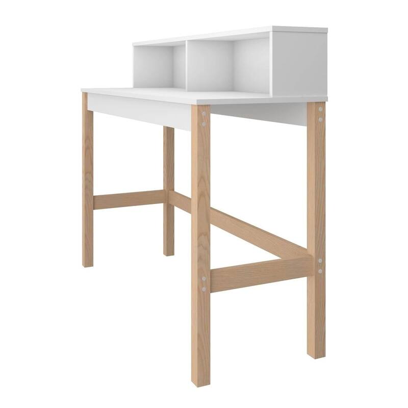 Bowery Mid Century Modern Wood Desk by Manhattan Comfort