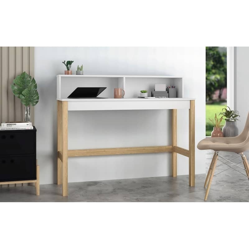 Bowery Mid Century Modern Wood Desk by Manhattan Comfort